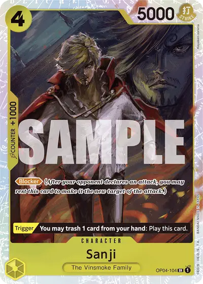 Sanji OP04-104 Reprint PRB01 One Piece Card The Best