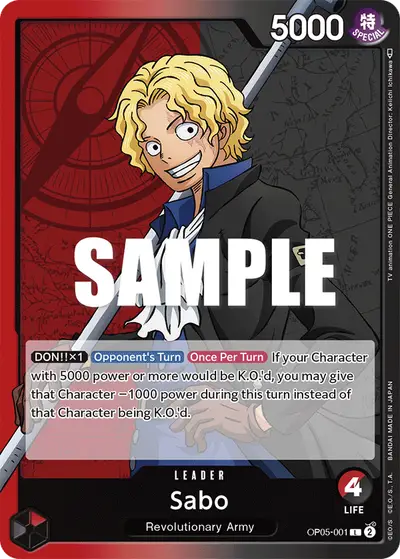 Sabo OP05-001 OP05 Awakening of the New Era