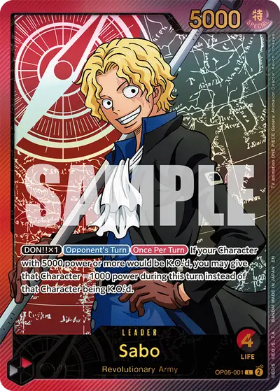 Sabo OP05-001 SPR EB02 Anime 25th Collection