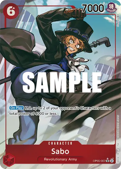 Sabo OP05-007 Alternate Art OP05 Awakening of the New Era