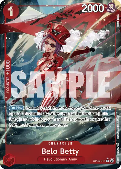 Belo Betty OP05-015 Full Art PRB01 One Piece Card The Best