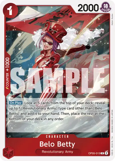 Belo Betty OP05-015 Reprint PRB01 One Piece Card The Best