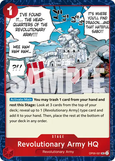 Revolutionary Army HQ OP05-021 Pirate Foil PRB02 One Piece Card The Best Vol. 2