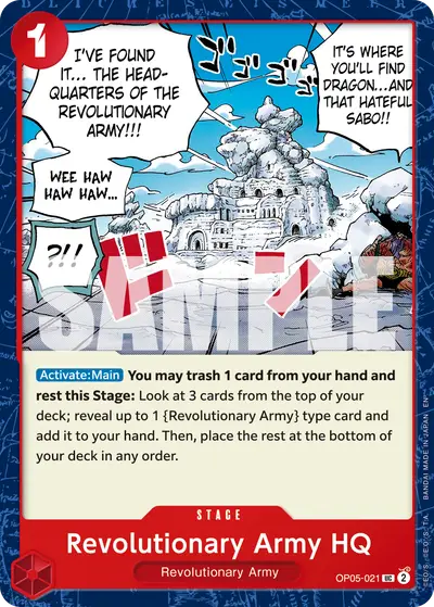 Revolutionary Army HQ OP05-021 Reprint PRB02 One Piece Card The Best Vol. 2