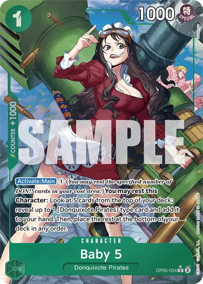 Baby 5 OP05-034 Alternate Art PRB01 One Piece Card The Best