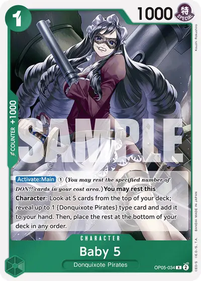 Baby 5 OP05-034 Reprint PRB01 One Piece Card The Best