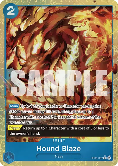 Hound Blaze OP05-057 Alternate Art PRB01 One Piece Card The Best