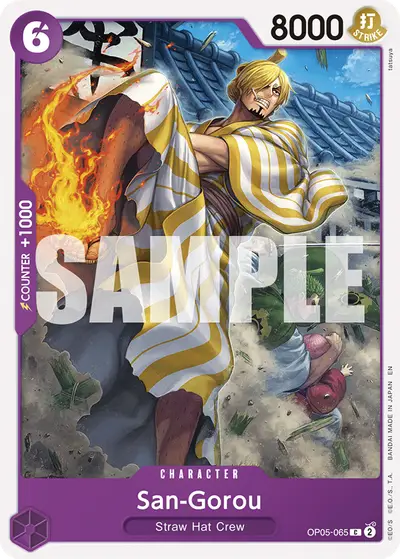 San-Gorou OP05-065 Reprint ST26 Purple/Black Monkey D. Luffy