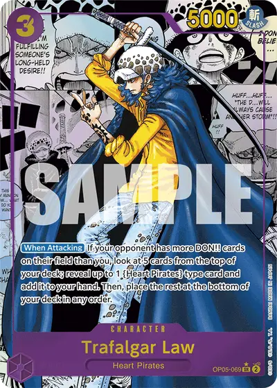 Trafalgar Law OP05-069 Manga PRB01 One Piece Card The Best