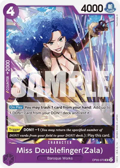 Miss Doublefinger (Zala) OP05-073 Reprint PRB01 One Piece Card The Best