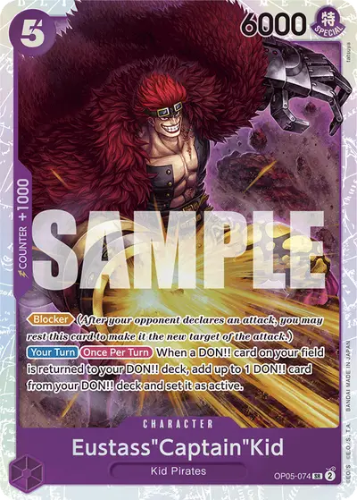 Eustass "Captain" Kid OP05-074 Reprint PRB01 One Piece Card The Best