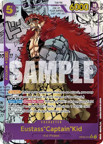 Eustass "Captain" Kid OP05-074 Manga PRB01 One Piece Card The Best