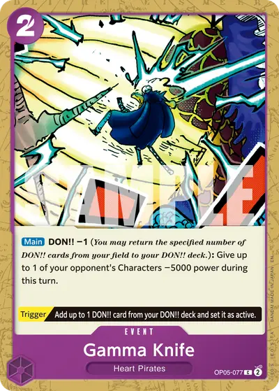 Gamma Knife OP05-077 Reprint PRB02 One Piece Card The Best Vol. 2