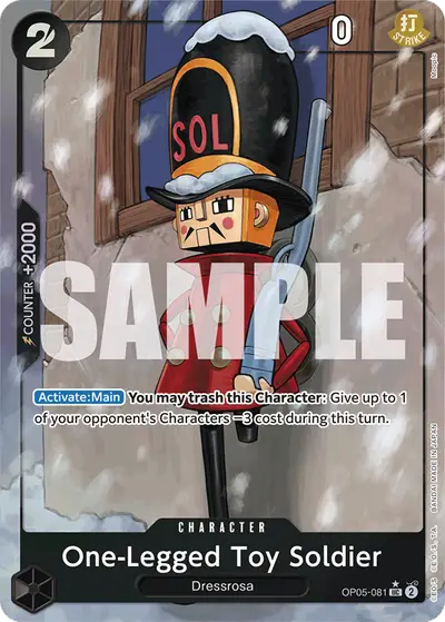 One-Legged Toy Soldier OP05-081 Full Art PRB01 One Piece Card The Best