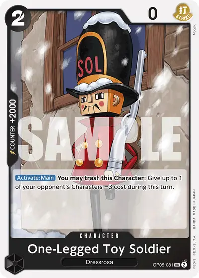 One-Legged Toy Soldier OP05-081 Reprint PRB01 One Piece Card The Best