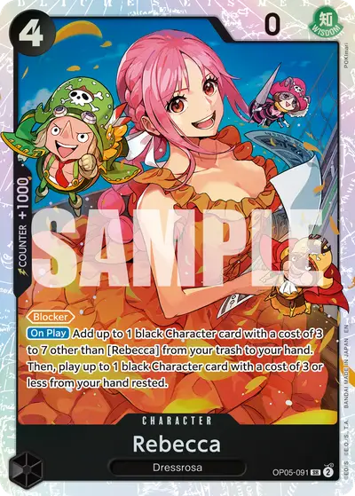 Rebecca OP05-091 Reprint PRB02 One Piece Card The Best Vol. 2
