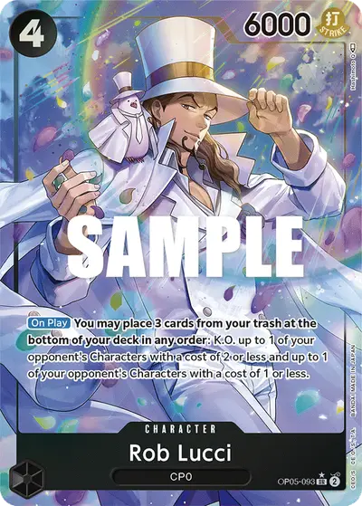 Rob Lucci OP05-093 Alternate Art OP05 Awakening of the New Era