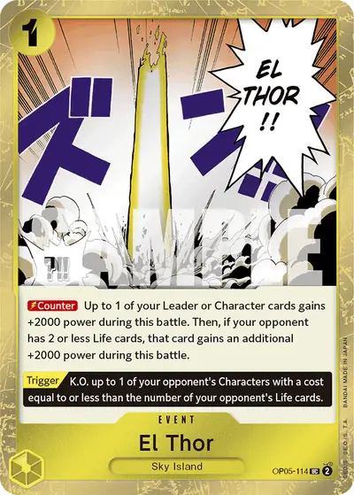 El Thor OP05-114 Parallel 2 PRB01 One Piece Card The Best