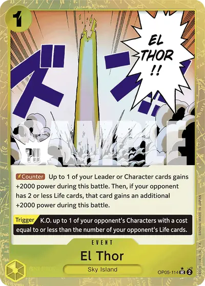 El Thor OP05-114 Textured Foil PRB01 One Piece Card The Best