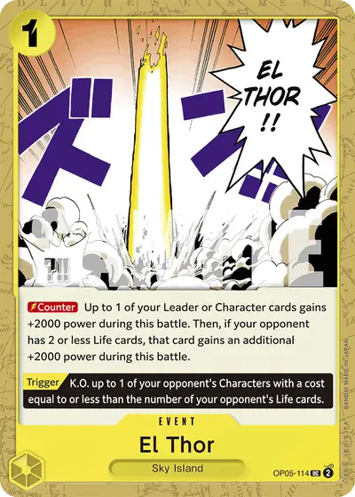 El Thor OP05-114 Reprint 1 PRB01 One Piece Card The Best