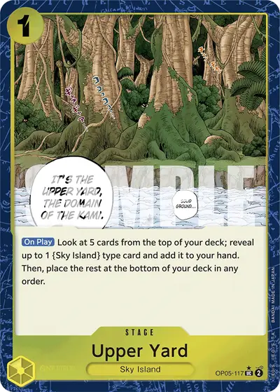 Upper Yard OP05-117 Textured Foil PRB01 One Piece Card The Best