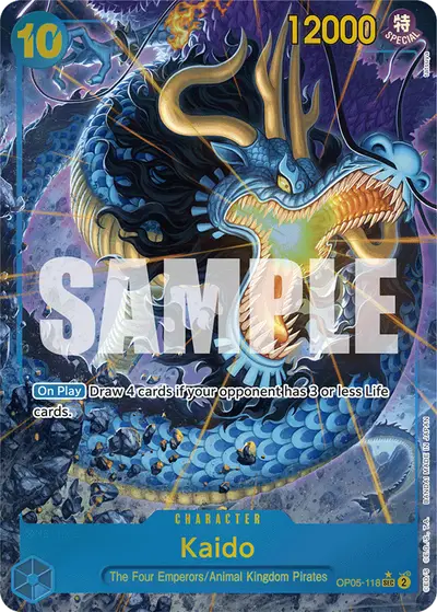 Kaido OP05-118 Alternate Art PRB01 One Piece Card The Best