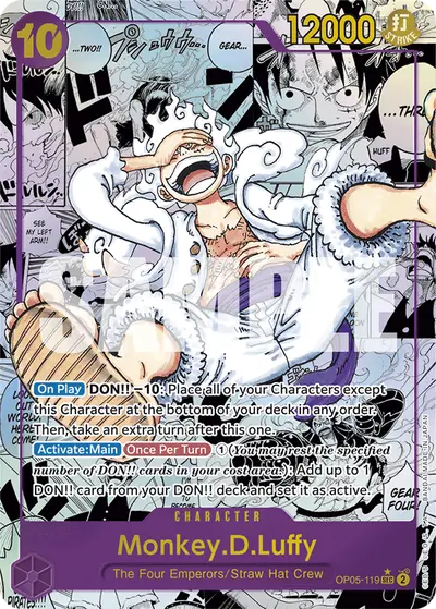 Monkey D. Luffy OP05-119 Manga PRB01 One Piece Card The Best