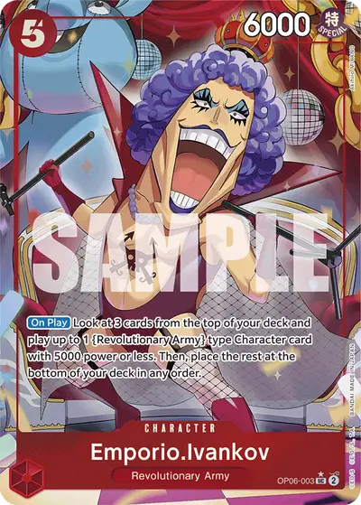 Emporio Ivankov OP06-003 Full Art PRB01 One Piece Card The Best