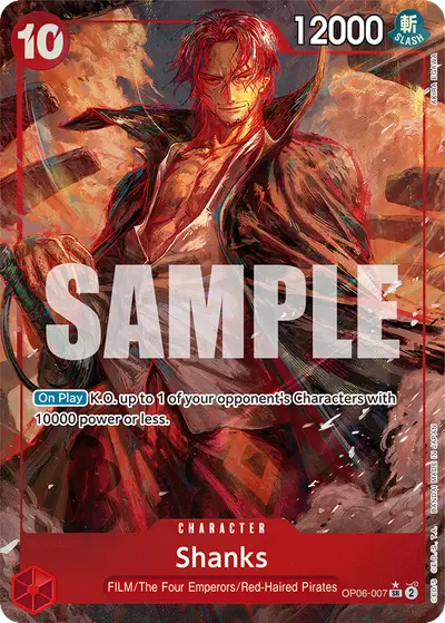 Shanks OP06-007 Alternate Art OP06 Wings of the Captain