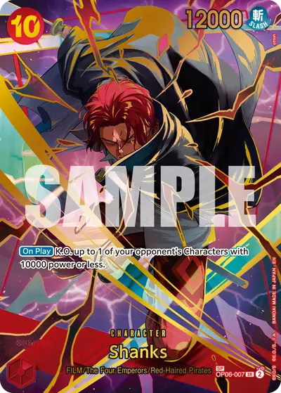 Shanks OP06-007 Parallel 2 PRB02 One Piece Card The Best Vol. 2