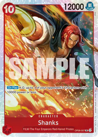 Shanks OP06-007 Reprint 1 PRB02 One Piece Card The Best Vol. 2