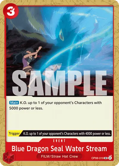 Blue Dragon Seal Water Stream OP06-019 OP06 Wings of the Captain