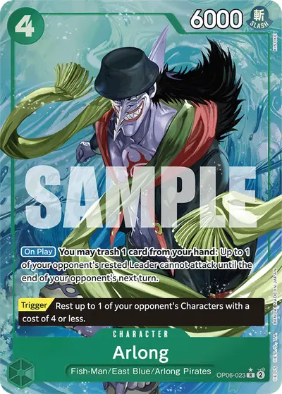 Arlong OP06-023 Alternate Art PRB01 One Piece Card The Best