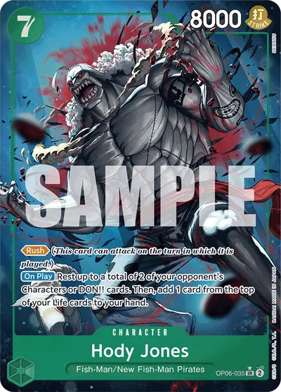 Hody Jones OP06-035 Alternate Art PRB01 One Piece Card The Best