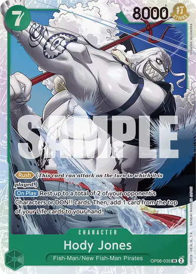 Hody Jones OP06-035 Reprint 1 PRB01 One Piece Card The Best