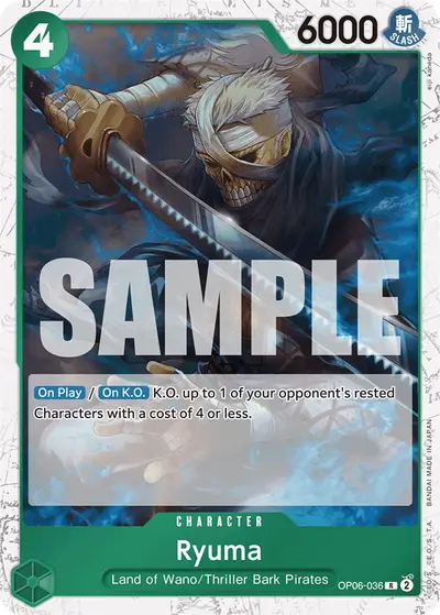 Ryuma OP06-036 Jolly Roger Foil PRB01 One Piece Card The Best