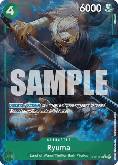 Ryuma OP06-036 Full Art PRB01 One Piece Card The Best
