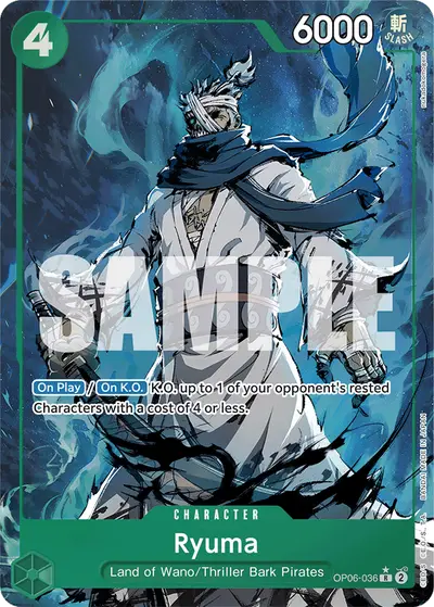 Ryuma OP06-036 Alternate Art PRB01 One Piece Card The Best
