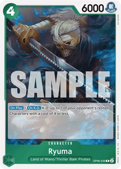 Ryuma OP06-036 Reprint 1 PRB01 One Piece Card The Best