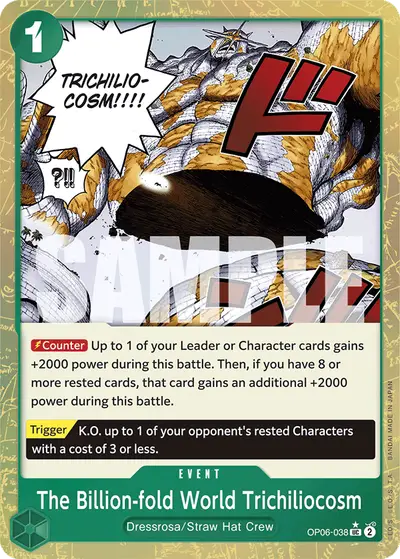 The Billion-fold World Trichiliocosm OP06-038 Textured Foil PRB01 One Piece Card The Best