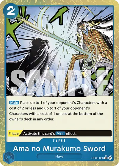 Ama no Murakumo Sword OP06-056 Textured Foil PRB01 One Piece Card The Best