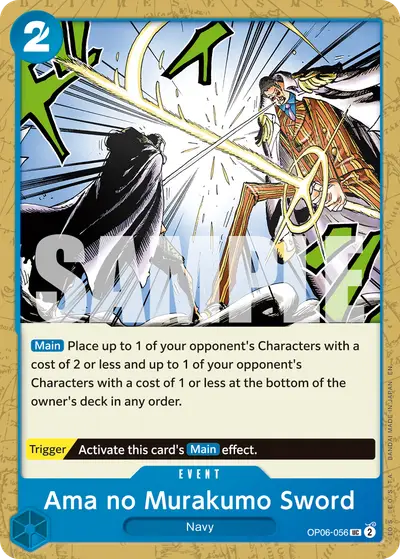 Ama no Murakumo Sword OP06-056 Reprint PRB02 One Piece Card The Best Vol. 2