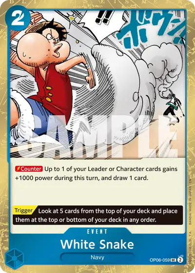White Snake OP06-059 Pirate Foil PRB02 One Piece Card The Best Vol. 2