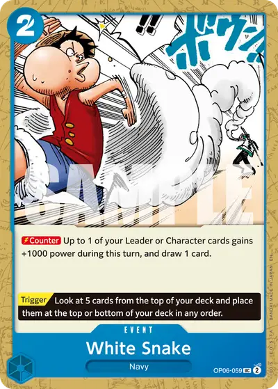 White Snake OP06-059 Reprint PRB02 One Piece Card The Best Vol. 2