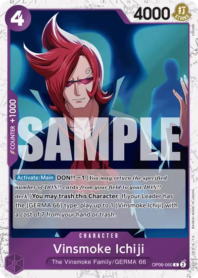 Vinsmoke Ichiji OP06-060 Jolly Roger Foil PRB01 One Piece Card The Best