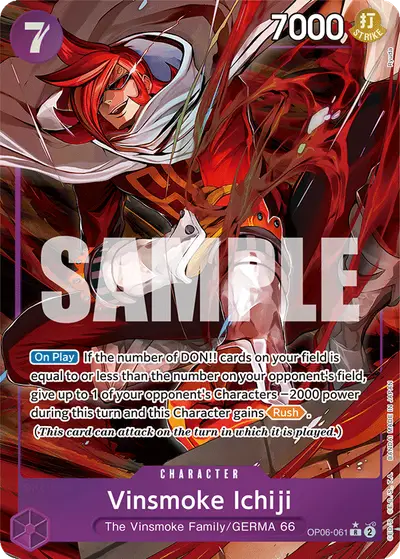 Vinsmoke Ichiji OP06-061 Alternate Art OP06 Wings of the Captain