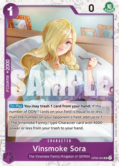 Vinsmoke Sora OP06-063 Parallel 1 PRB02 One Piece Card The Best Vol. 2