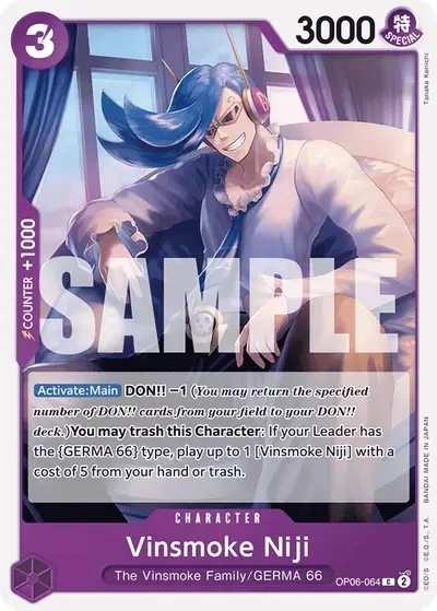 Vinsmoke Niji OP06-064 Reprint 1 PRB01 One Piece Card The Best