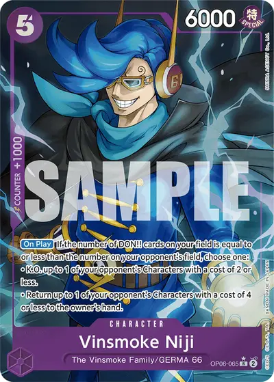 Vinsmoke Niji OP06-065 Alternate Art PRB01 One Piece Card The Best