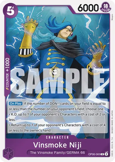 Vinsmoke Niji OP06-065 Reprint 1 PRB01 One Piece Card The Best